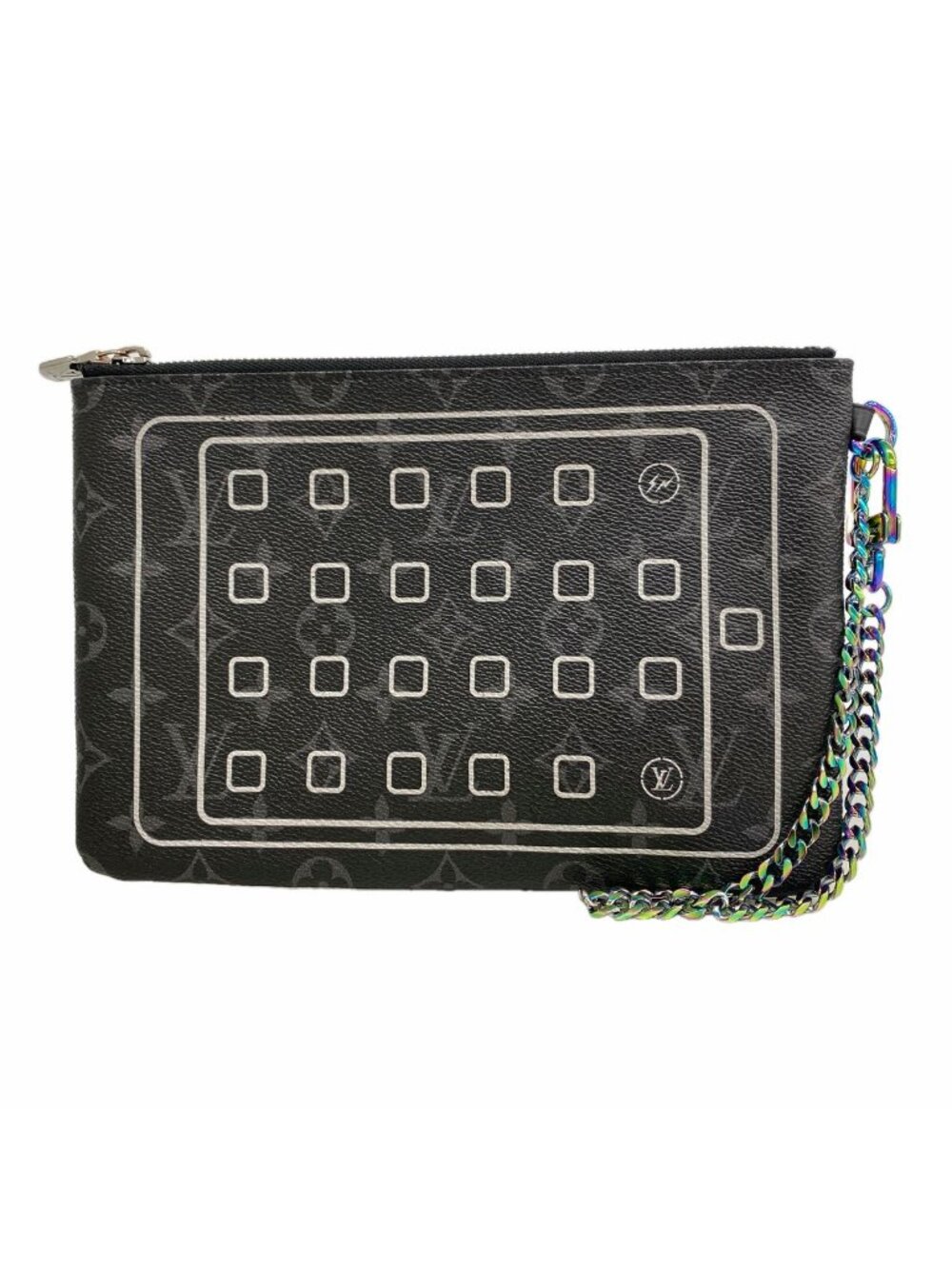 Louis Vuitton Clutch Monogram Eclipse Flash iPad Pouch Black Fragment Design